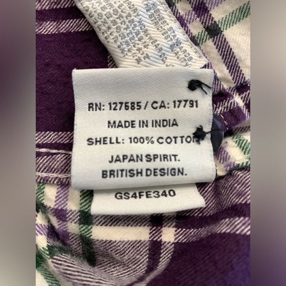 SUPERDRY super good purple plaid flannel - Picture 11 of 12